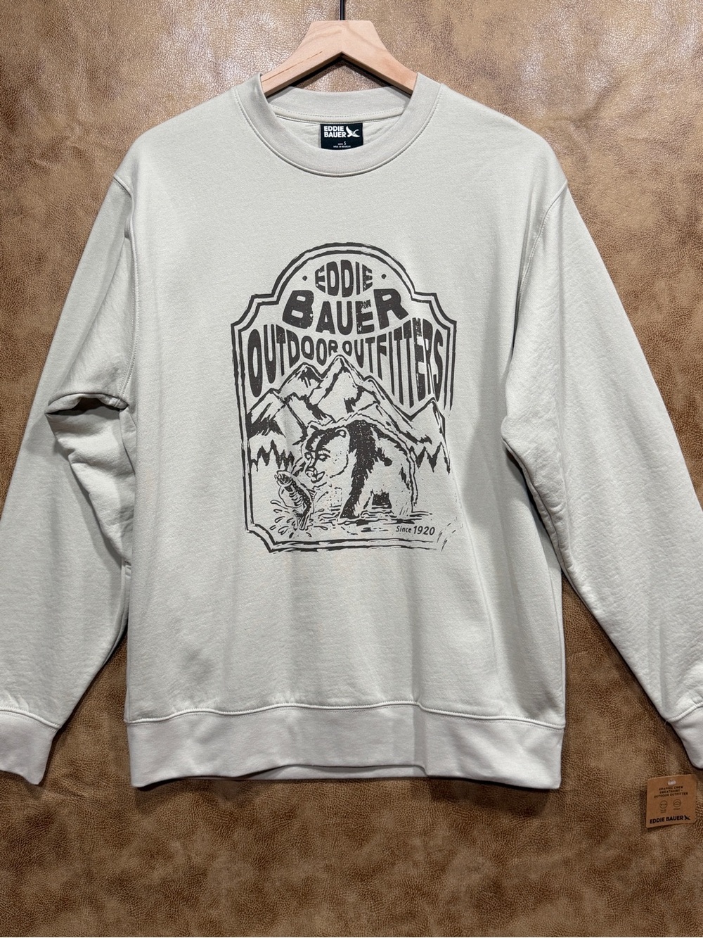 NWT Eddie Bauer Men’s Great Outdoors Graphic Crewneck Sweatshirt Size S